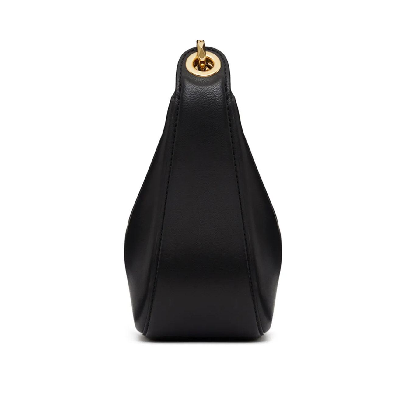 Valentino Garavani Black Leather Mini Hobo Vlogo Shoulder Bag