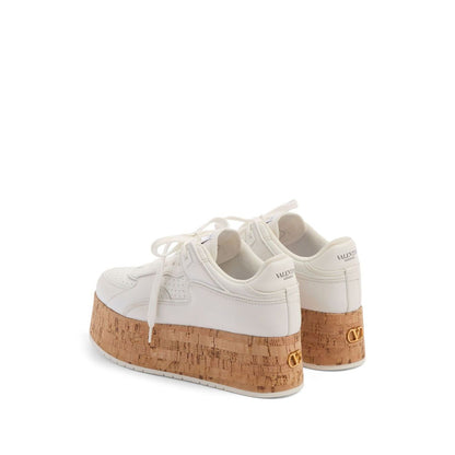 Valentino Garavani Freedots XL Sneaker in Calfskin and Cork