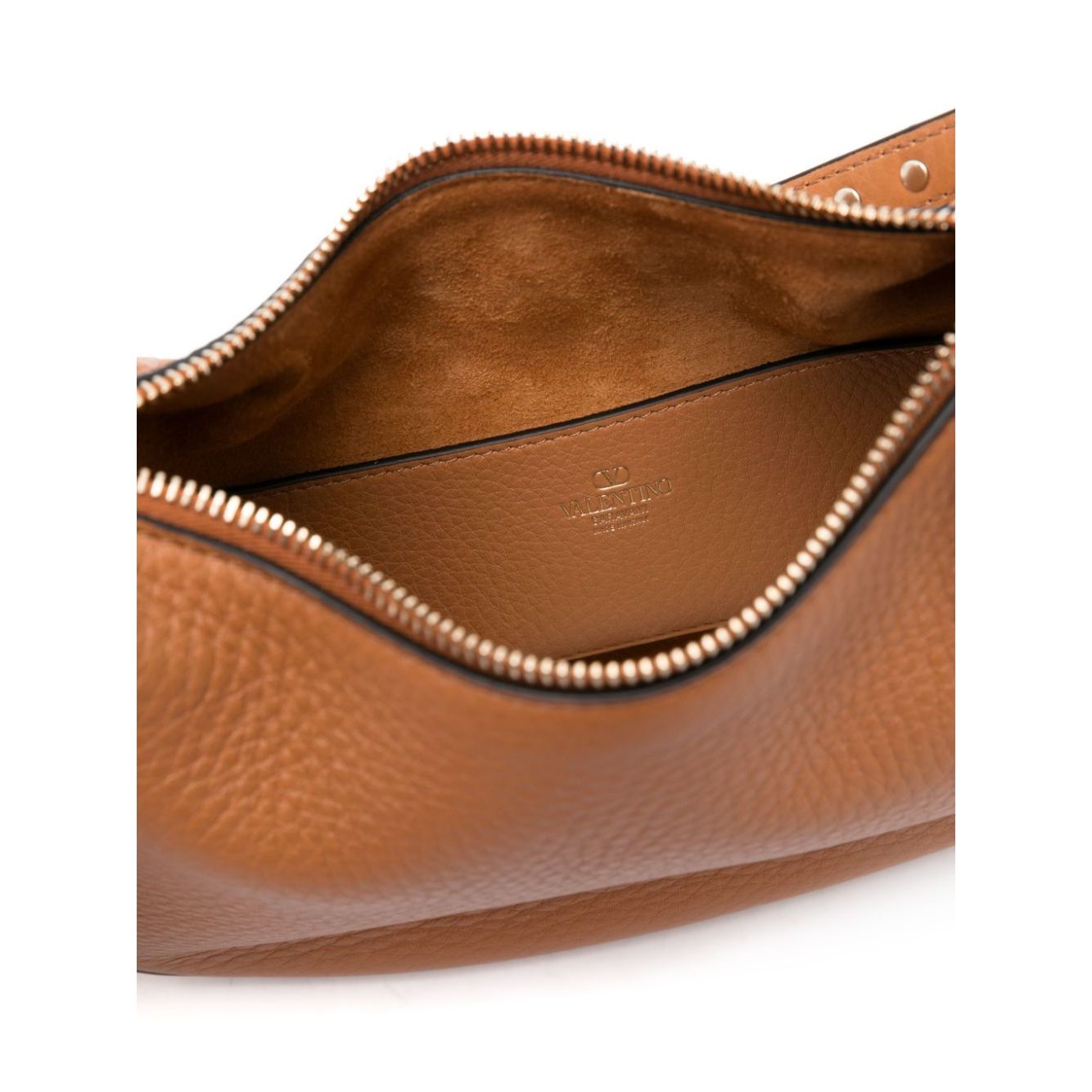 Valentino Garavani Rockstud Hobo In Pomegranate Calfskin