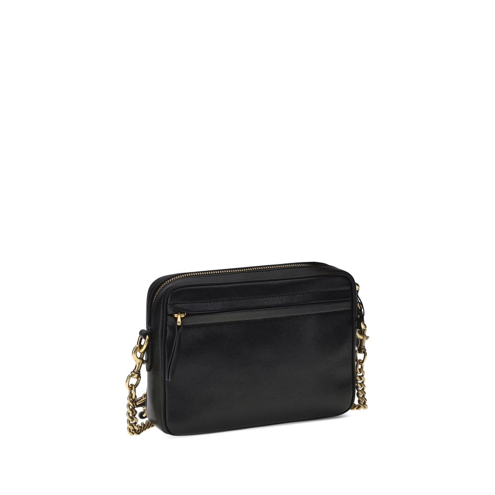 Front view with bag zipped and handles upright.