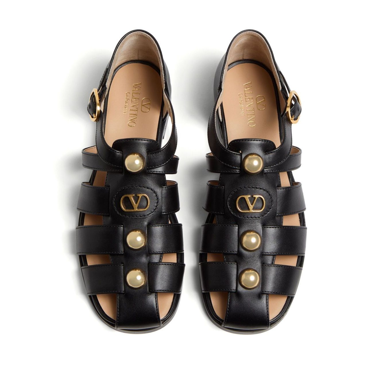 Valentino Garavani Vlogo Signature Fisherman Sandal In 20mm Calfskin Sandals
