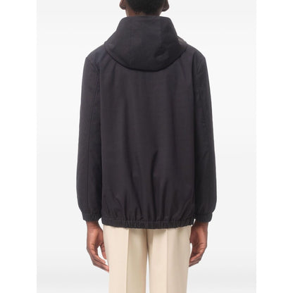 Valentino Nylon Hooded Jacket with VLogo Patch