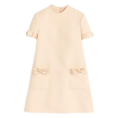 Valentino Short Crepe Couture Dress Dresses