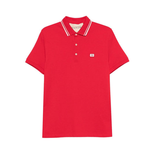Valentino Striped-collar polo shirt Topwear