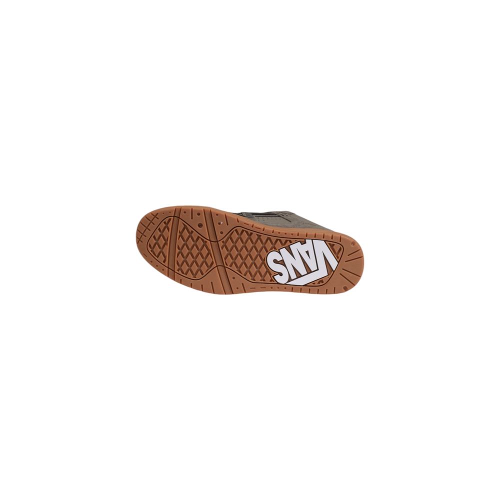 Sole view of Vans Beige Suede Leather Sneaker showcasing durable tread design.