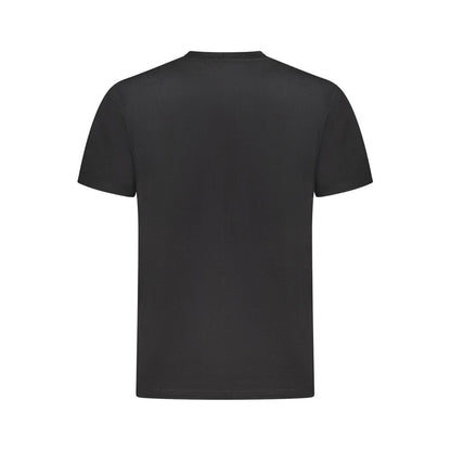 Back view of Vans Black Cotton T-Shirt with short sleeves, classic fit, and crew neck.