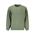 Vans Green Cotton Men Sweater with crew neck and Vans logo, perfect for streetwear fashion and skate parks.