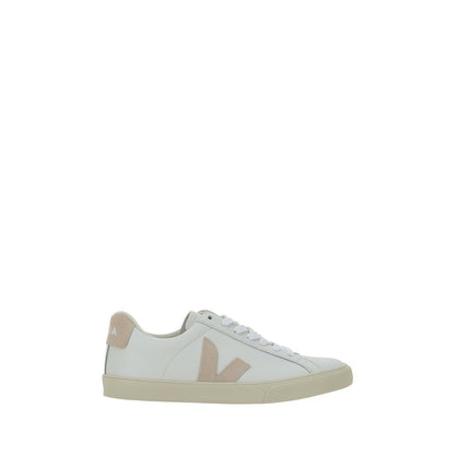 Veja White Calf Leather Bos Taurus Sneakers with logo patch and rubber sole.