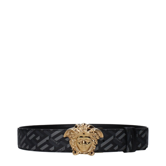 Versace Gray Polyester Regular Belt 100 cm / 40 Inches,110 cm / 44 Inches,1728,75667636384,90 cm / 36 Inches,95 cm / 38 Inches,Accessories,Belts - Accessories,Gray,Men,New with tags,Regular Belts - Belts - Accessories,Versace