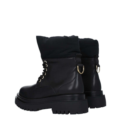 Versace Jeans Black Polyethylene Ankle Boots