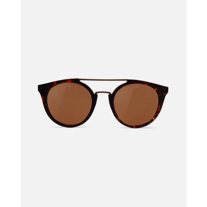 Vuarnet Brown Acetate Sunglasses with tortoiseshell frame and brown lenses, measures 56/20/143mm, unisex style.