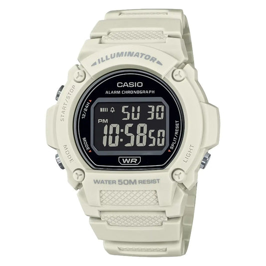 CASIO TIMELESS COLLECTION Mod. SPORT- ILLUMINATOR. WR 50M. ALARM. CHRONOGRAPH - WHITE - COLORED SERIE WATCHES