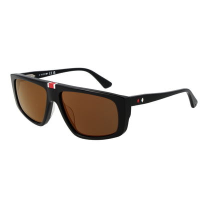 WEB MOD. WE0358 5801A sunglasses for gent, featuring sleek black frames with brown lenses and geometric accents.