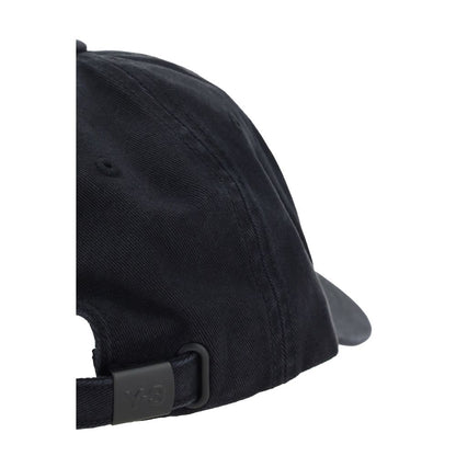 Y-3 Black Cotton Cap (Baseball Hat)