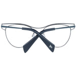 Yohji Yamamoto Green Women Glasses Frame, cat-eye full-rim with green metal frame and demo lenses. Size 52-17-145.