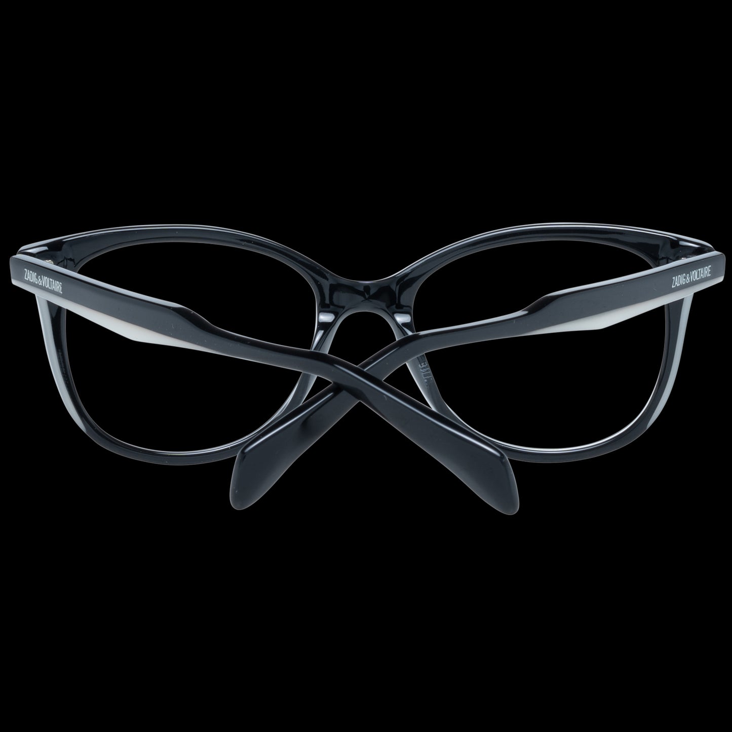 ZADIG & VOLTAIRE MOD. VZV177 510ACS eyeglasses for ladies, stylish black frame, rear view display.