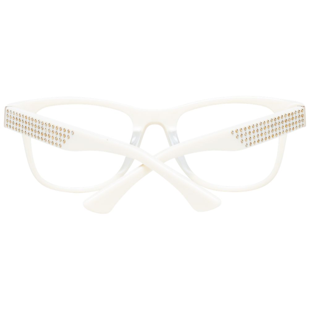 Zadig & Voltaire Cream Women Glasses Frame in full-rim rectangle style with demo lenses and plastic material. Includes branded case.