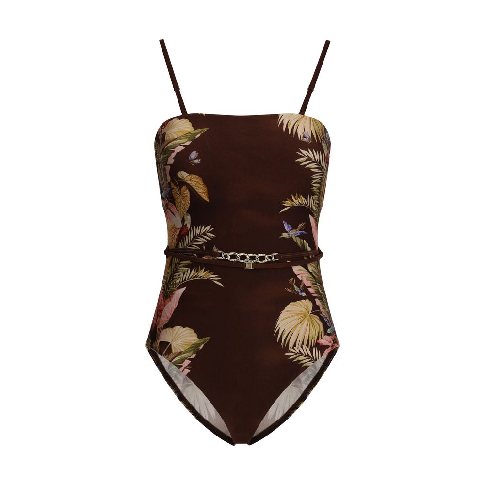 Front view with bag zipped and handles upright.