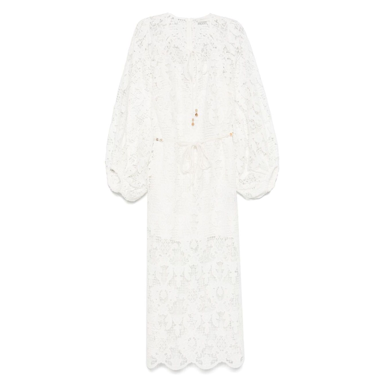 Zimmermann Coco lace midi dress - ivory