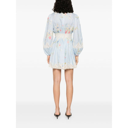 Zimmermann Lucky plunging lace mini dress