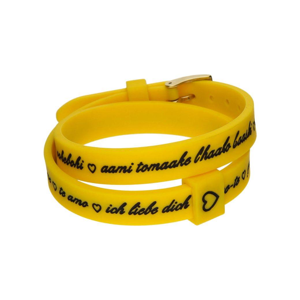 Il MEZZOMETRO Mod. I LOVE YOU GOLD - Bracciale in silicone/silicone bracelet Bracelet