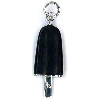 AMBROSINI JEWELS - PENDENTE ARGENTO 925° ghiacciolo finitura bianca pietra nera grande (26x15 mm) PENDANT